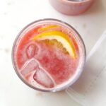 top of glass filled with Hibiscus, Citrus and Berry Cooler