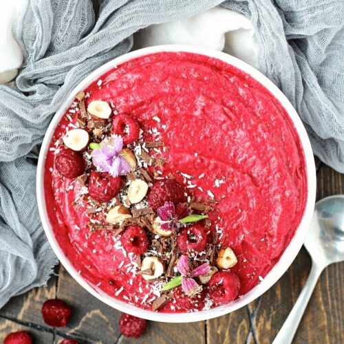 Raspberry Coconut Smoothie Bowl - Washington Red Raspberries
