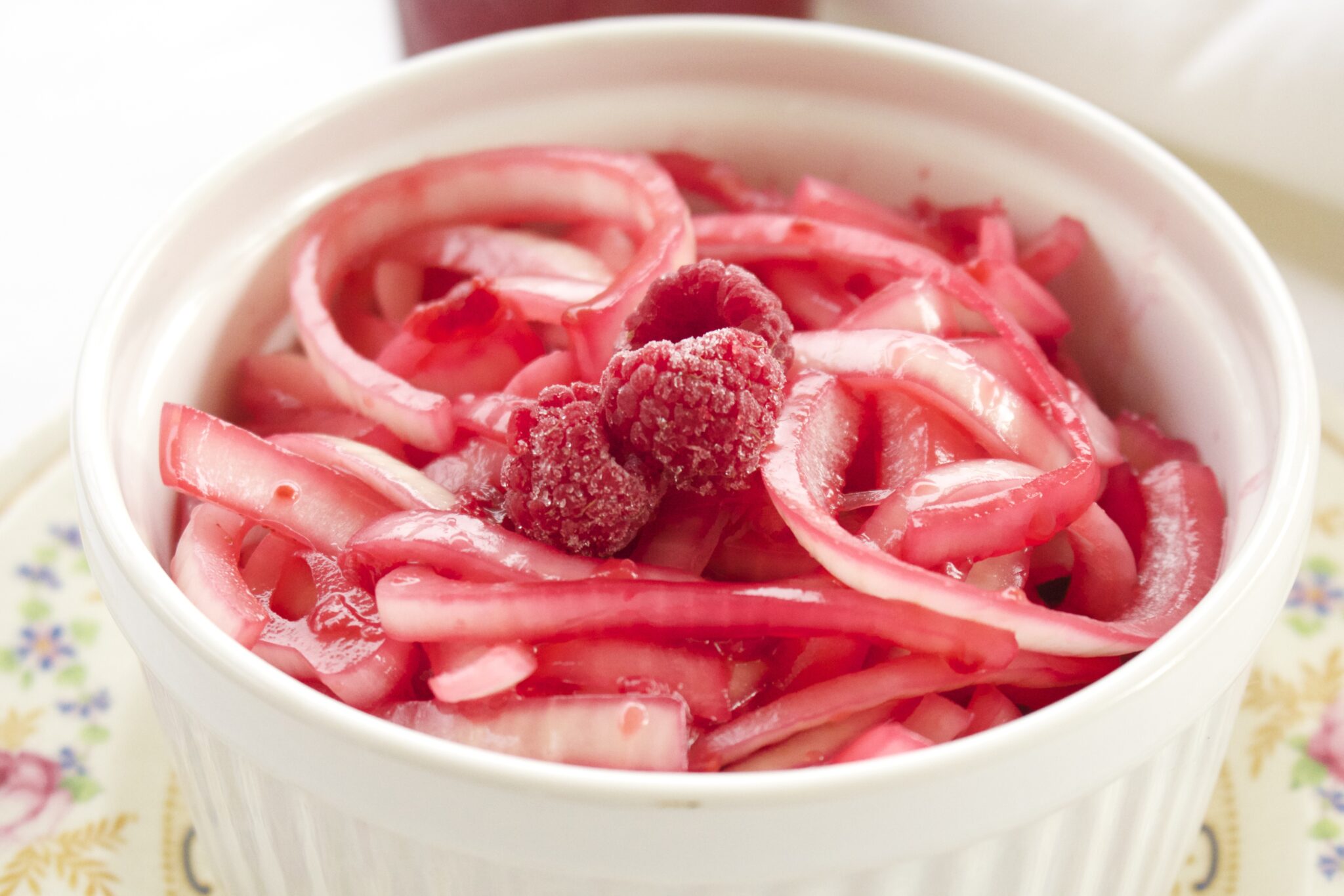 Raspberry Pickled Onions - Washington Red Raspberries