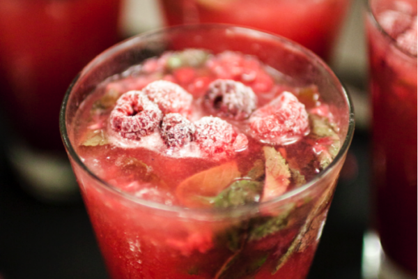 Raspberry Mojito Mocktail