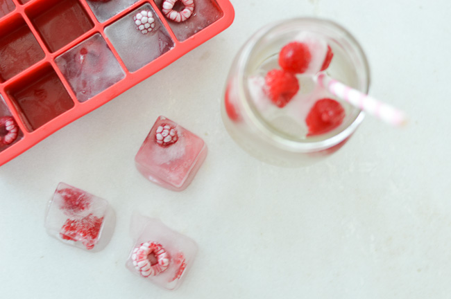 Raspberry Ice Cubes