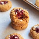 Flourless Vegan Raspberry Thumbprint Cookies